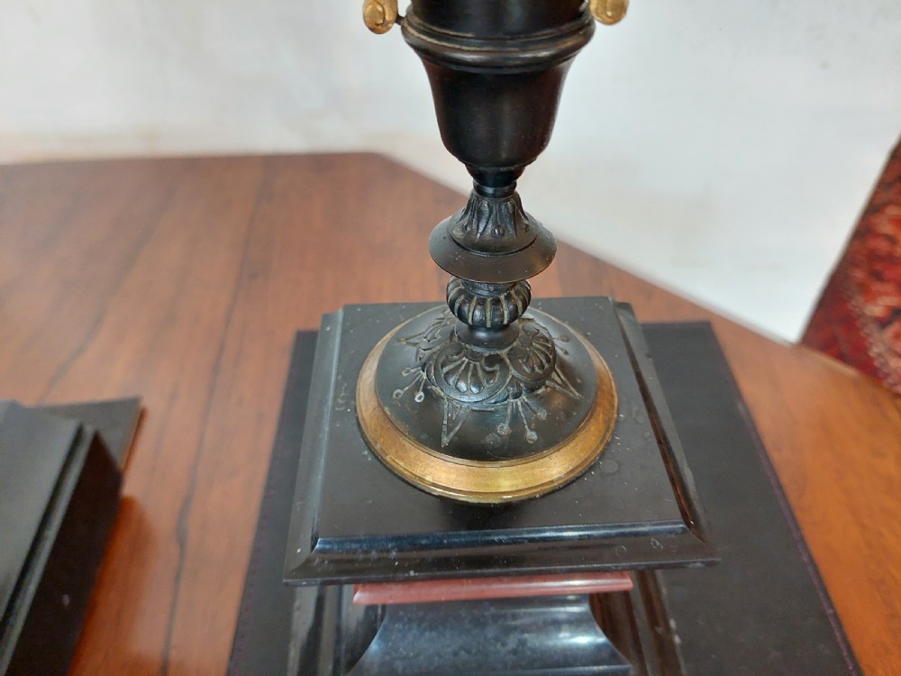 Victorian Mantle Clock Set View V