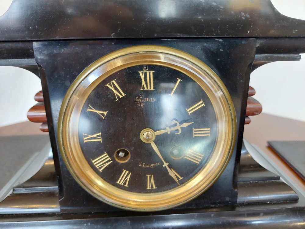 Victorian Mantle Clock Set View VI