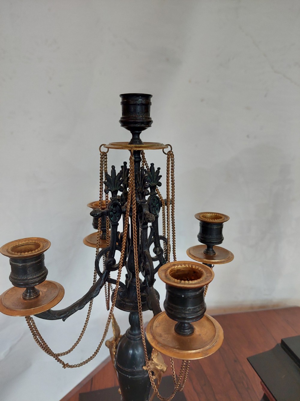 Victorian Mantle Clock Set View IX
