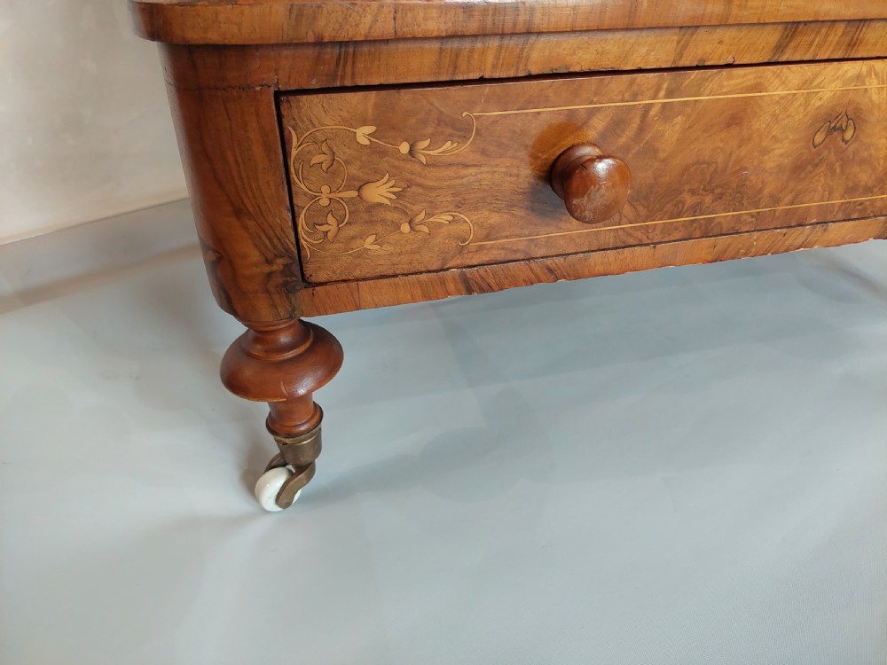 Victorian Burr Walnut Canterbury Whatnot View VIII