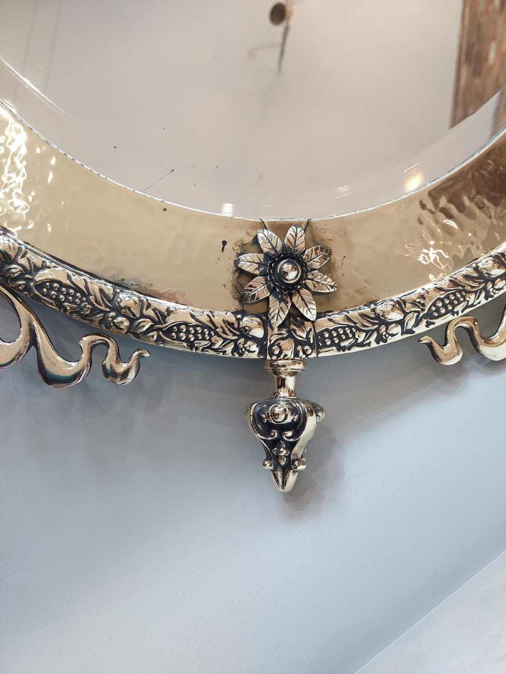 Brass Framed Arts and Crafts Mirror View VI