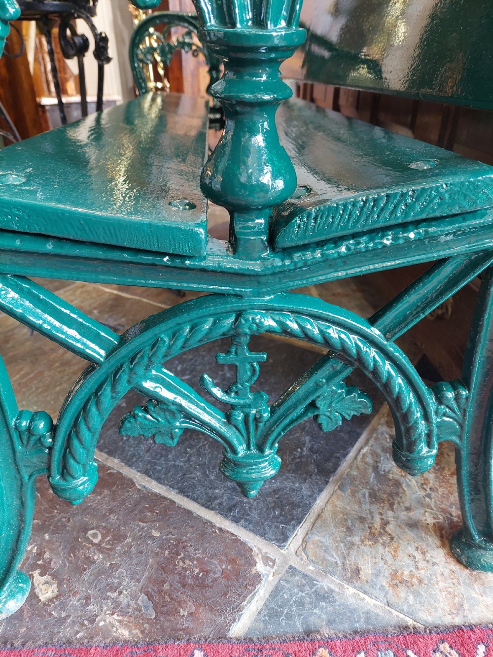Victorian Cast Iron Garden Bench View III