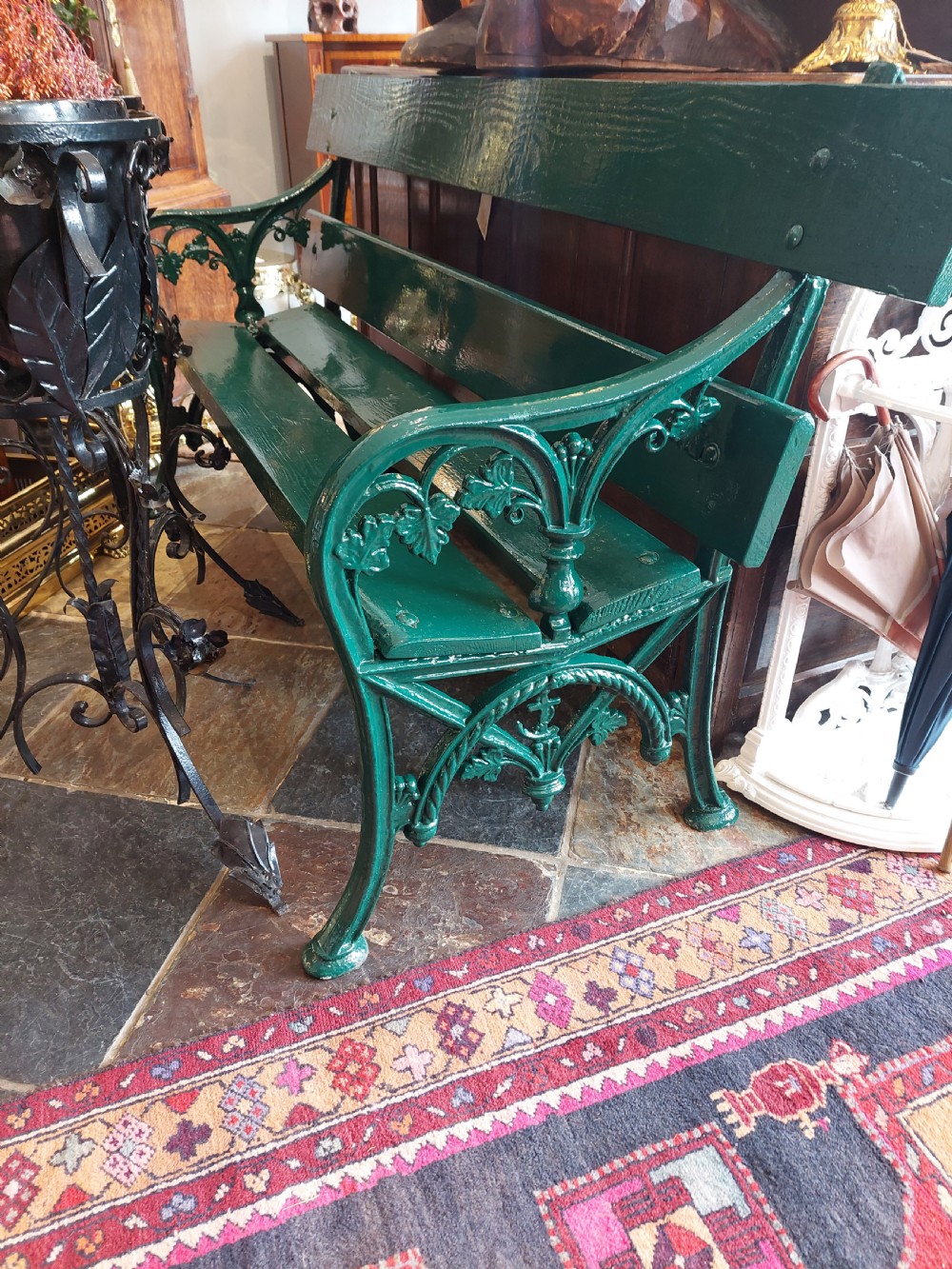 Victorian Cast Iron Garden Bench View IV