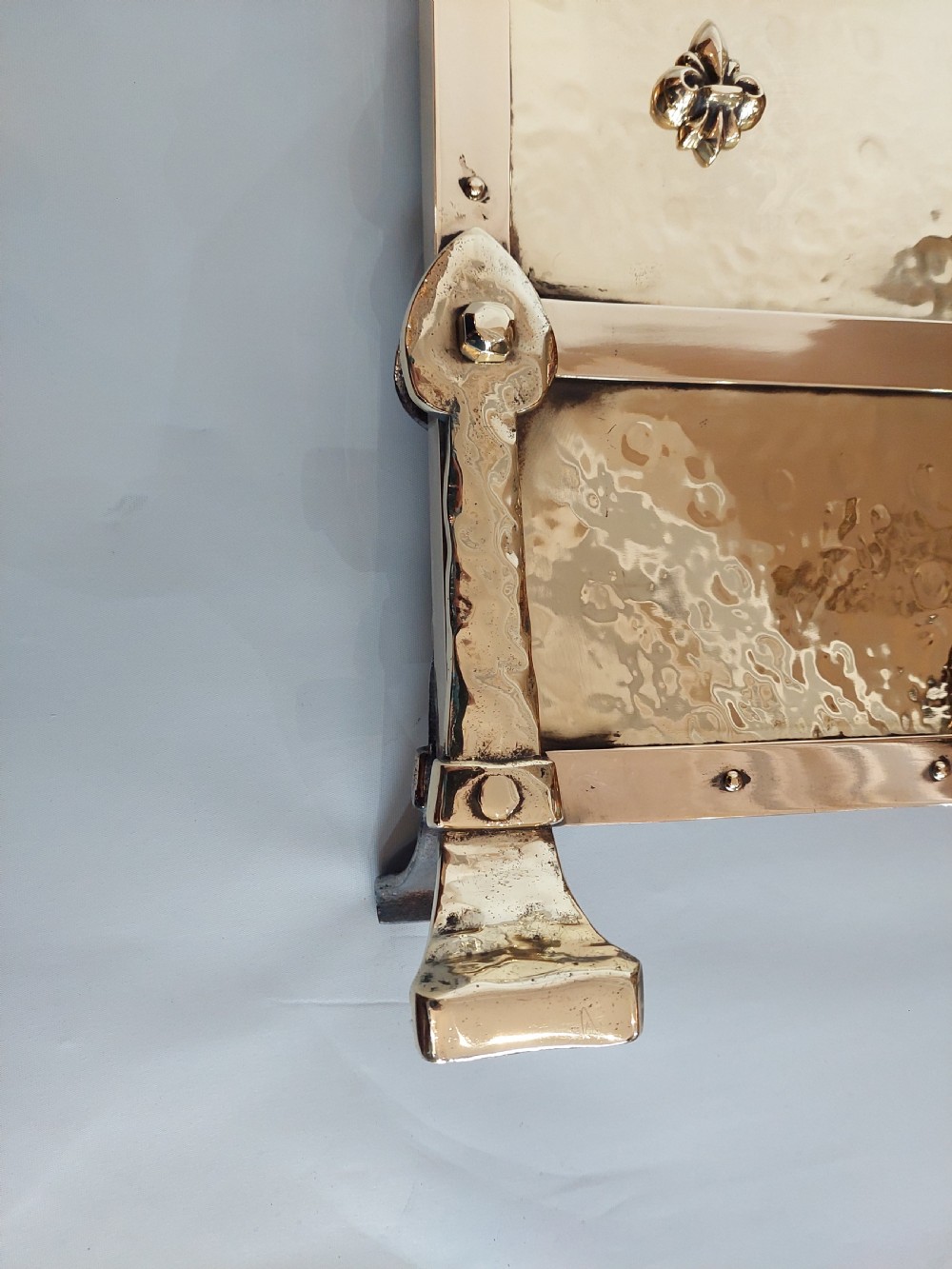 Arts and Crafts Brass Fire Screen View III