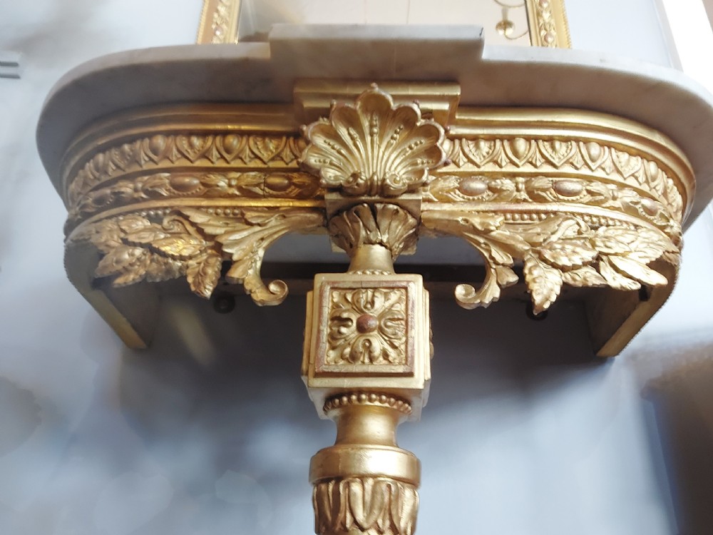 Victorian Giltwood Console and Mirror View VIII