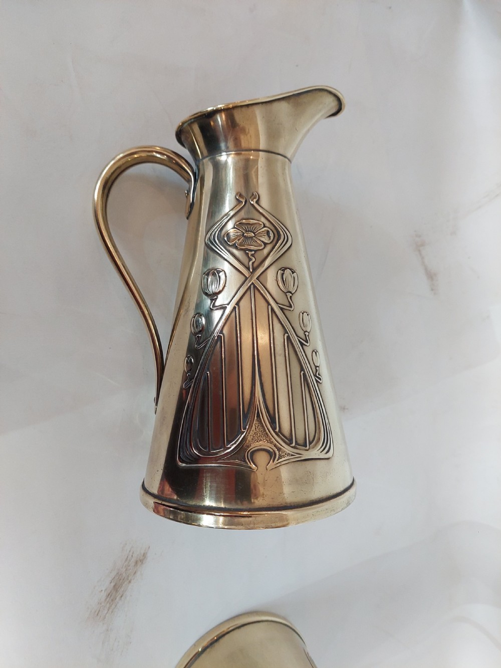 Pair of Joseph Sankey & Sons Art Nouveau Jugs View II