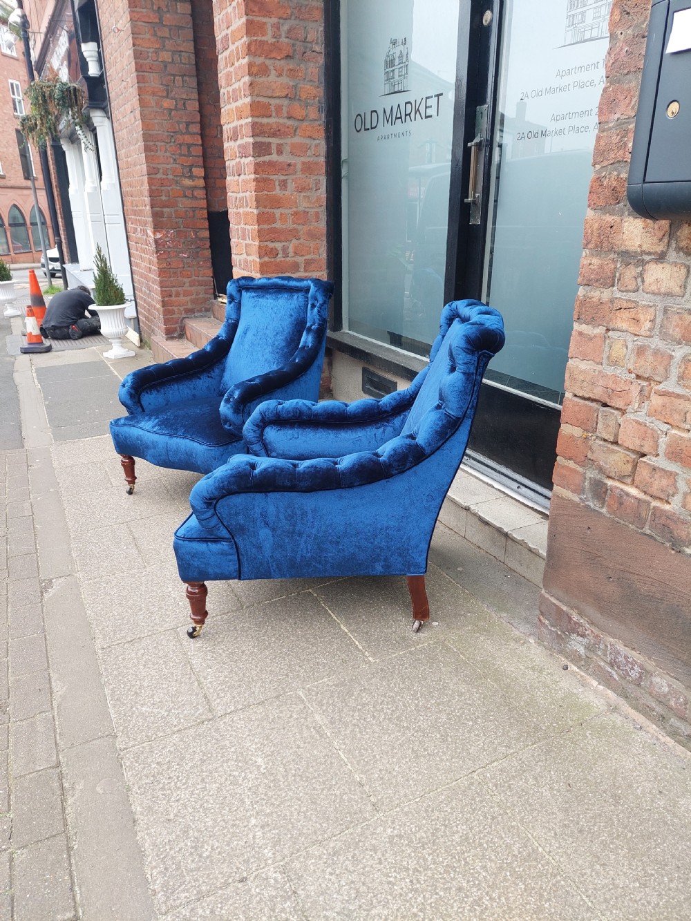 Pair of Victorian Upholstered Armchairs View V