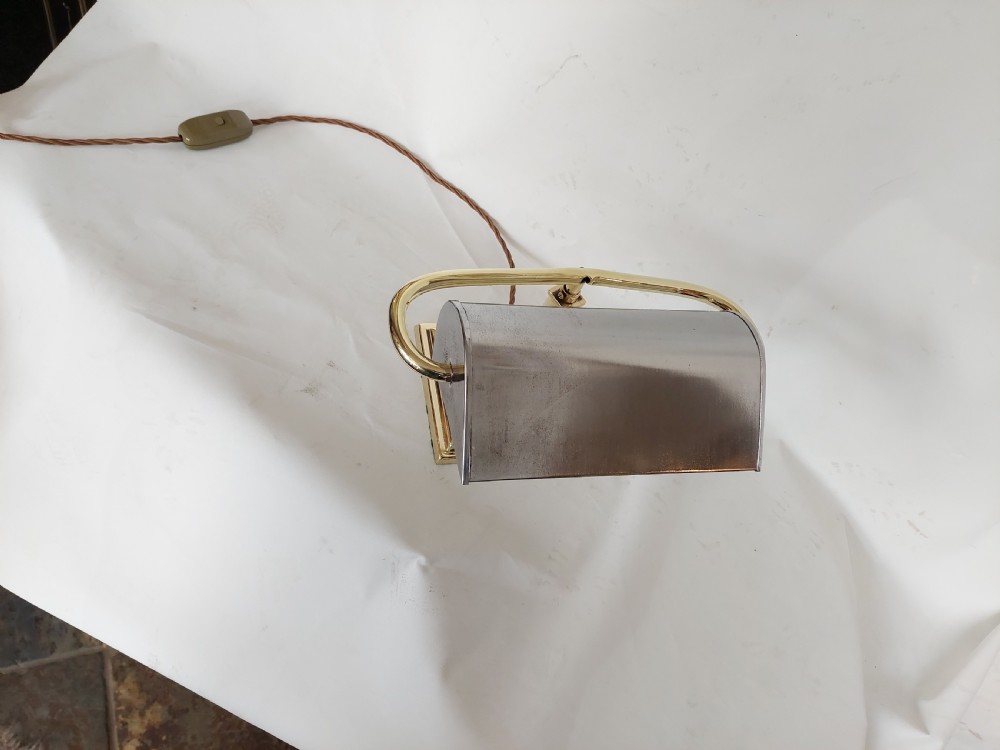 Edwardian Brass Bank Clerk's Desk Lamp View II