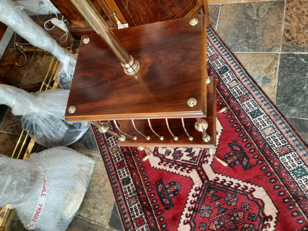 Edwardian Mahogany and Brass Canterbury Standard Lamp View II