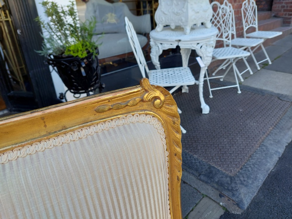 Late 19thC Giltwood Three Seat Sofa View V