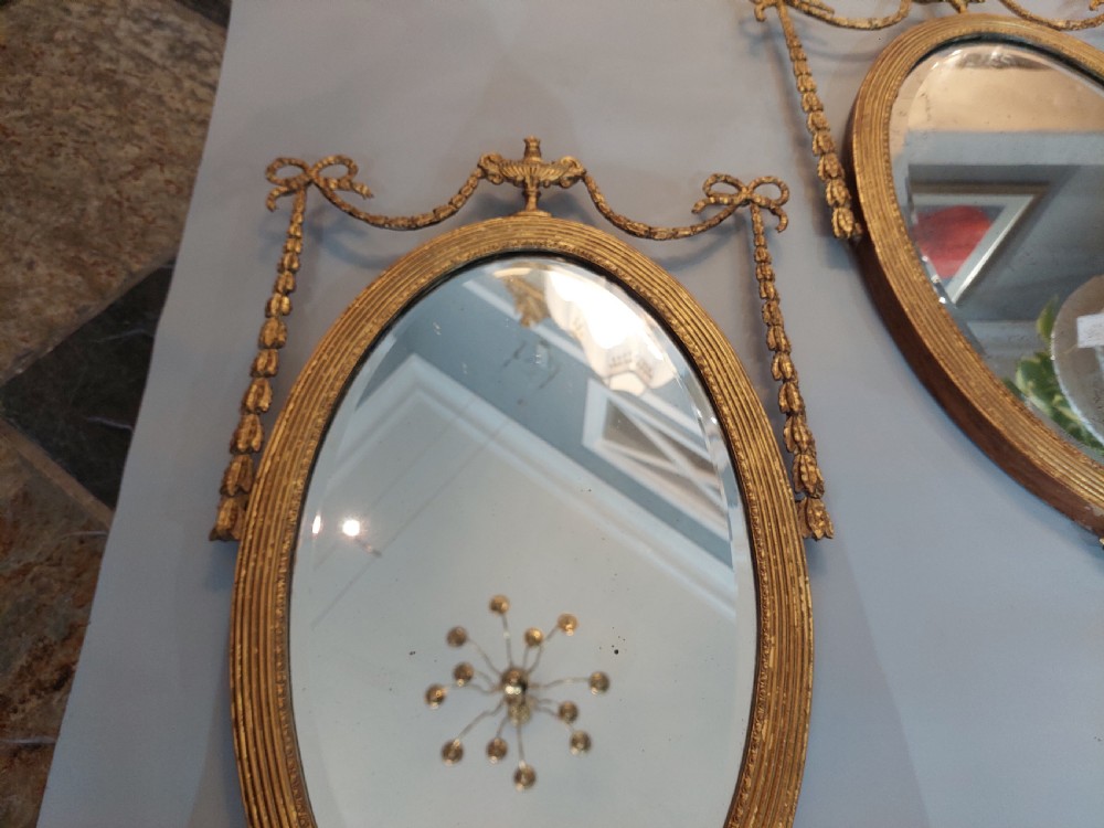 Pair of Adam Revival Giltwood Mirrors View III
