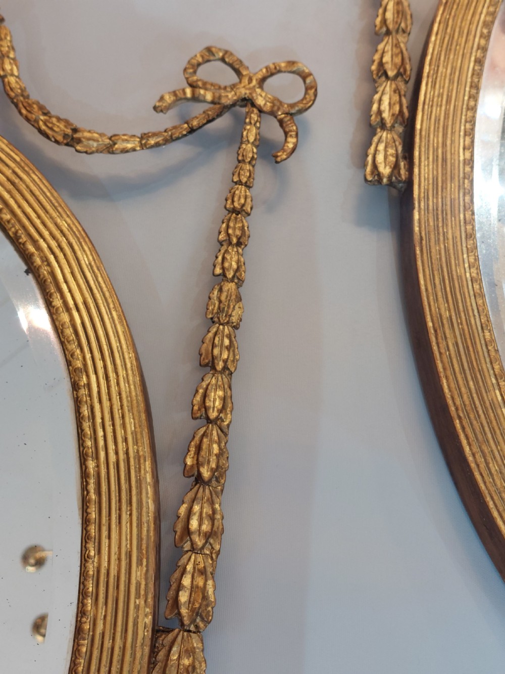 Pair of Adam Revival Giltwood Mirrors View V