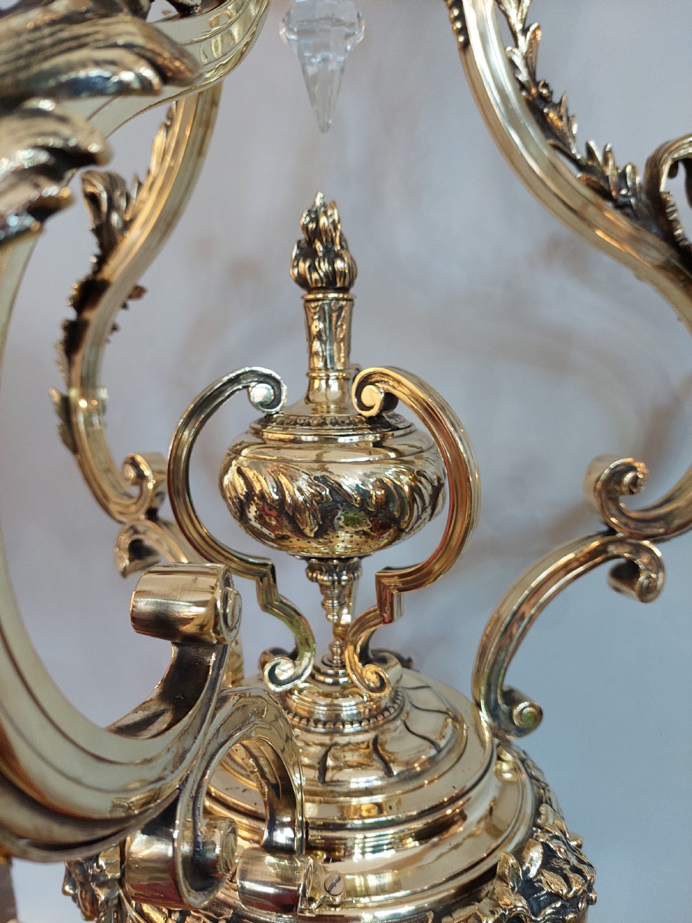 Early 20thC Gilt Bronze Ceiling Fitting of Grand Proportions View III