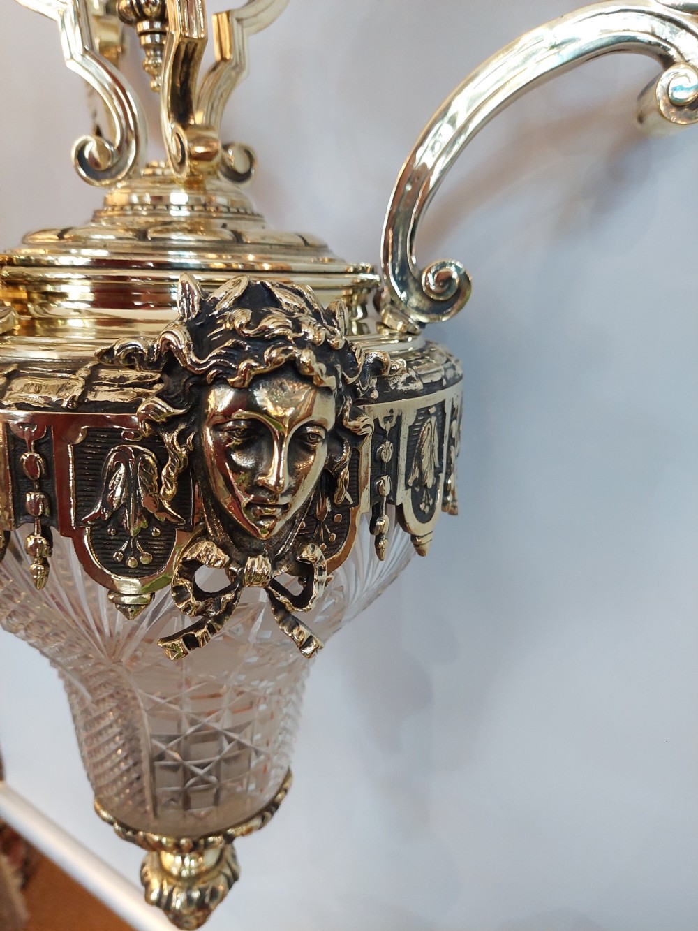 Early 20thC Gilt Bronze Ceiling Fitting of Grand Proportions View VIII