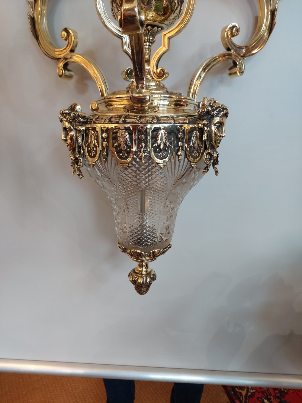 Early 20thC Gilt Bronze Ceiling Fitting of Grand Proportions View IX