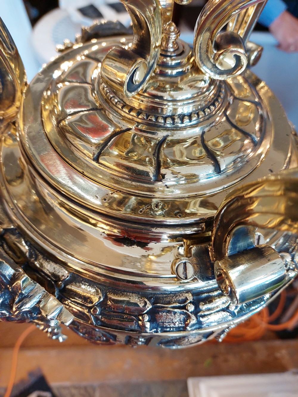 Early 20thC Gilt Bronze Ceiling Fitting of Grand Proportions View XIV