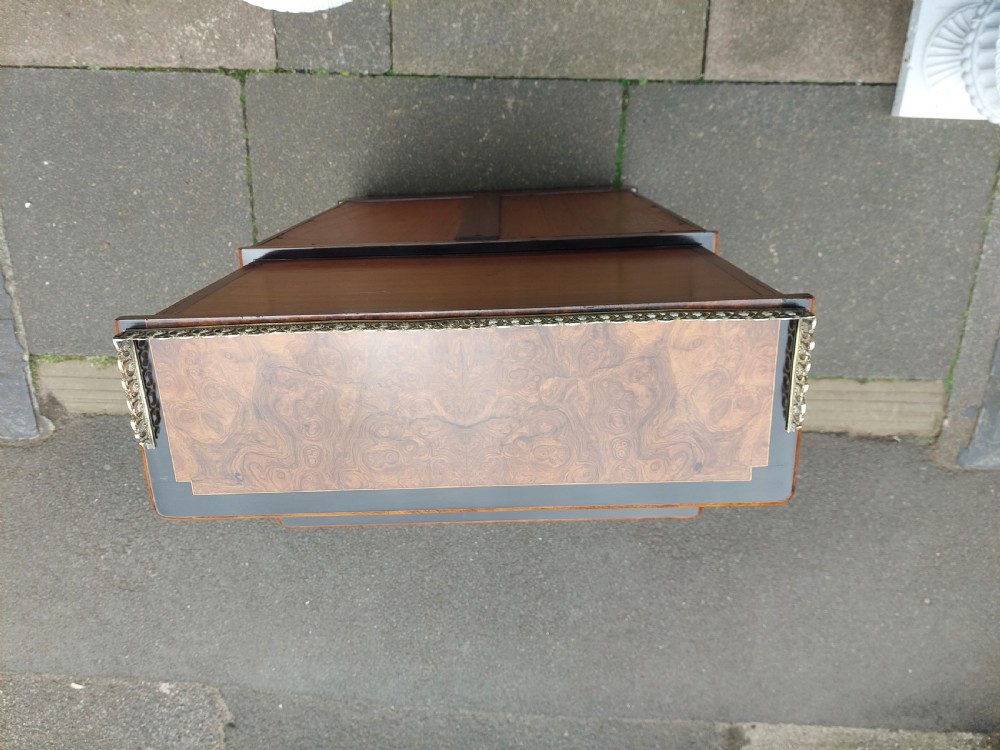 Victorian Burr Walnut Ebonised Davenport View IX
