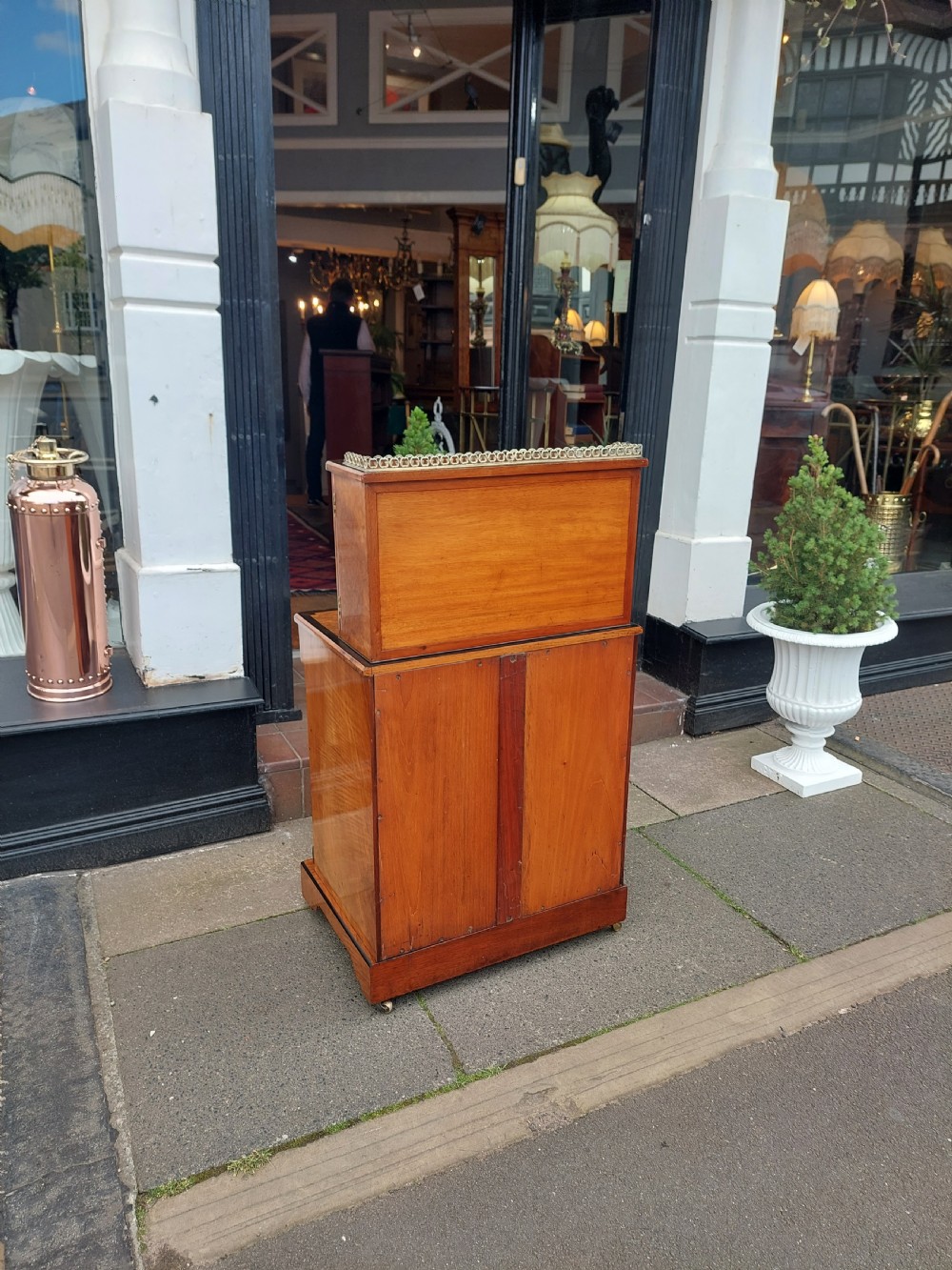 Victorian Burr Walnut Ebonised Davenport View XVI