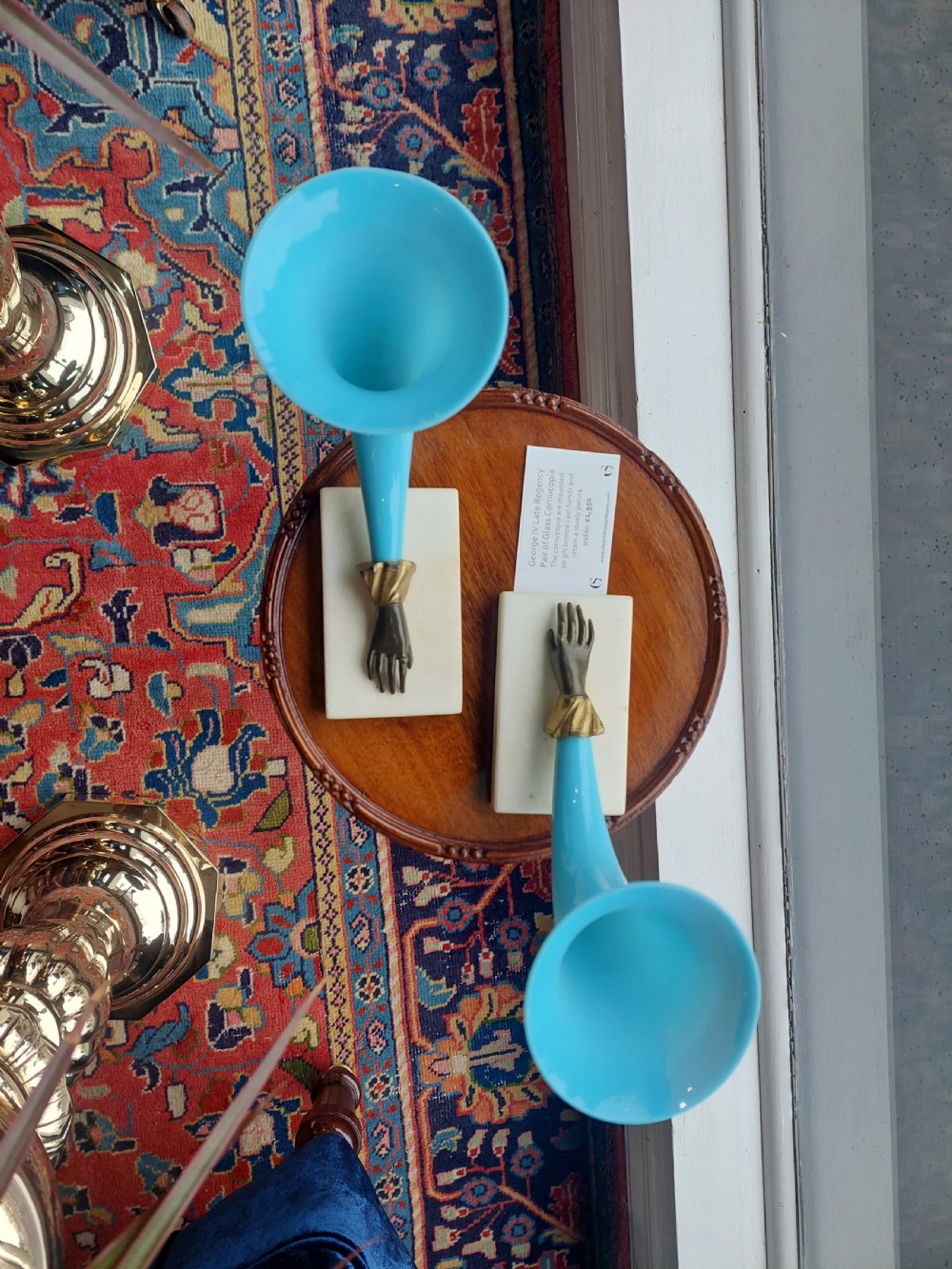 Pair of Regency Glass Cornucopia View II