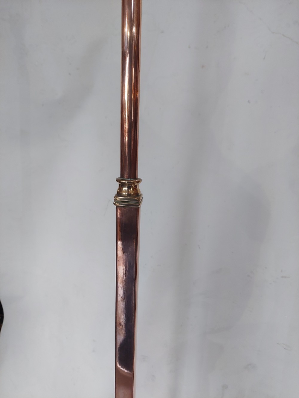 Arts and Crafts Beaten Copper and Brass Standard Lamp View IV