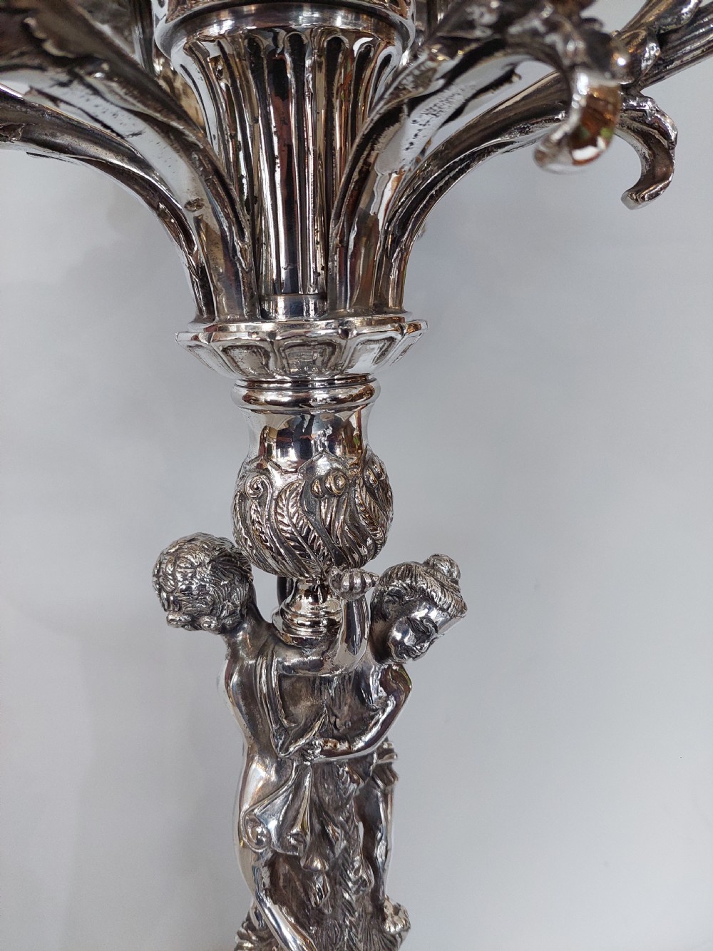 Imposing Late19thC Silver Plated Candelabrum View VI