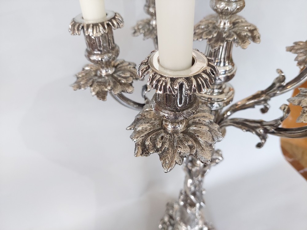 Imposing Late19thC Silver Plated Candelabrum View IX