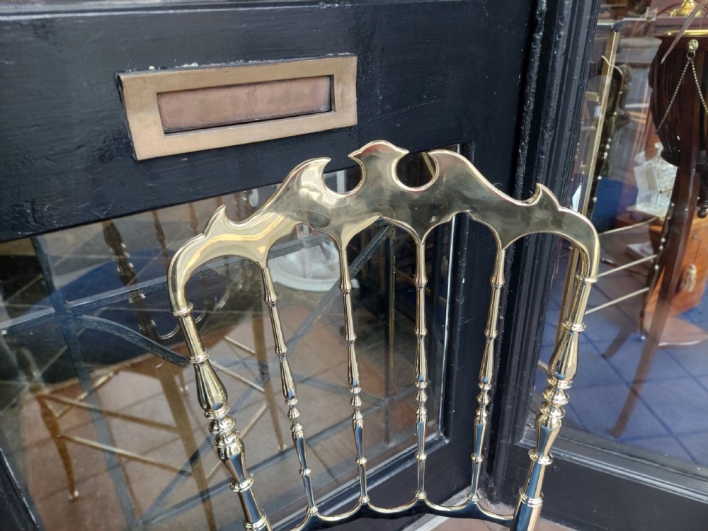 1920's Italian Brass Salon Chair View II