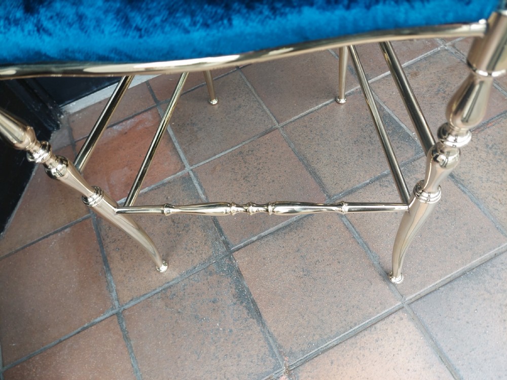 1920's Italian Brass Salon Chair View IV