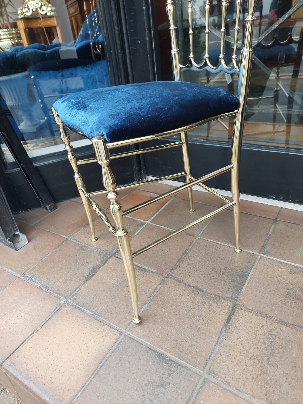 1920's Italian Brass Salon Chair View VI