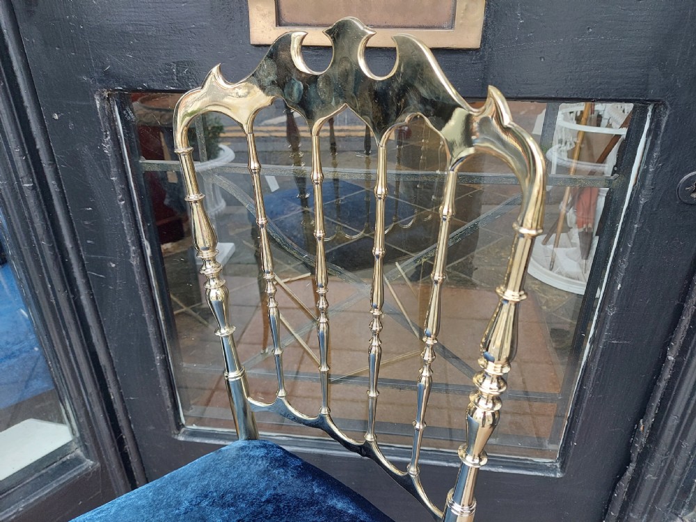 1920's Italian Brass Salon Chair View IX