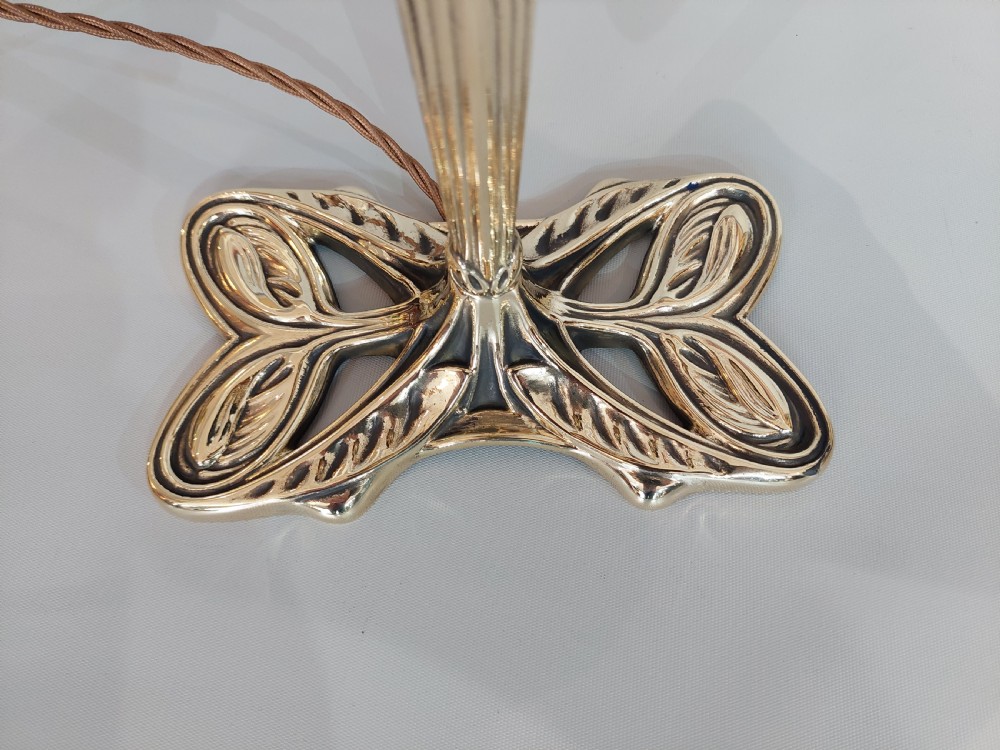 Art Nouveau Brass Table Lamp View III