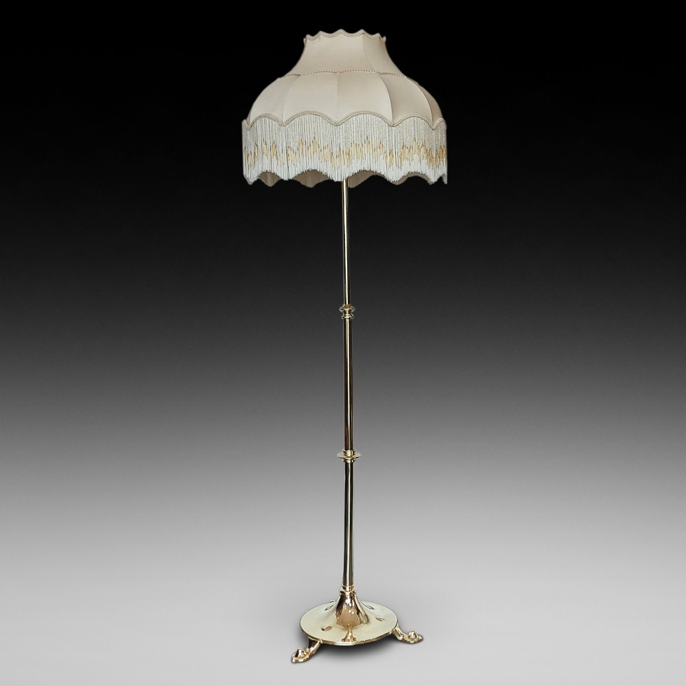 Arts and Crafts Brass Extendable Standard Lamp