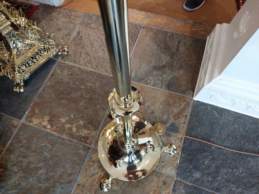 Arts and Crafts Brass Extendable Standard Lamp View X