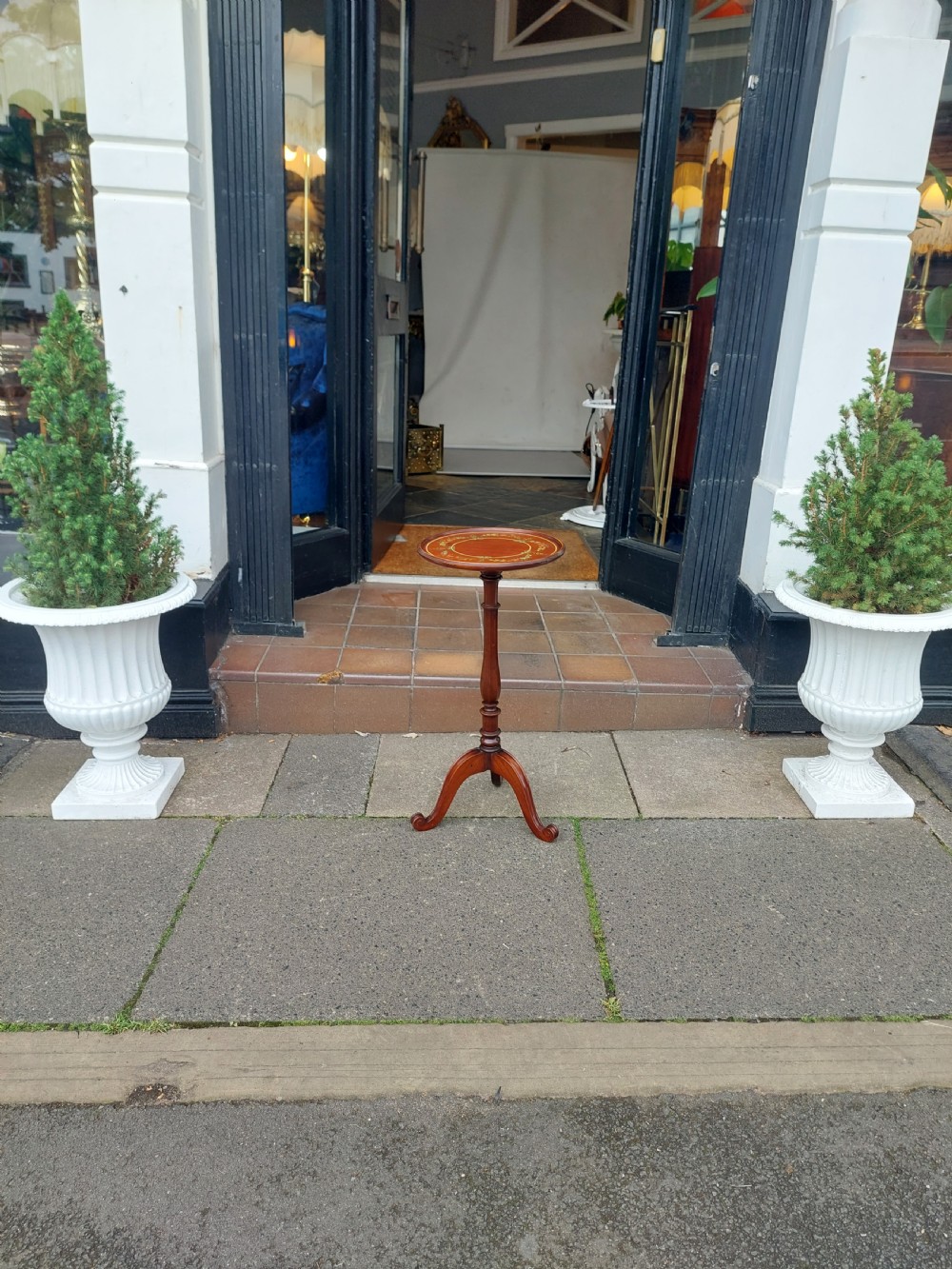 Edwardian Mahogany Painted Wine Table View XI