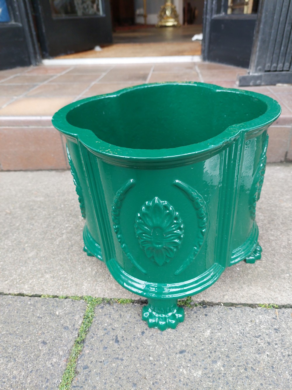 Pair of Victorian Cast Iron Garden Planters View IV