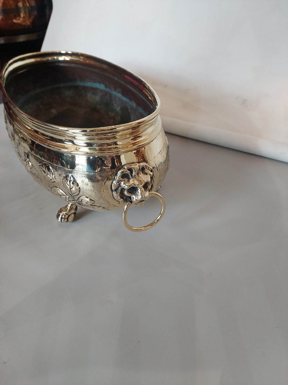 Late 19thC Brass Oval Planter View IV