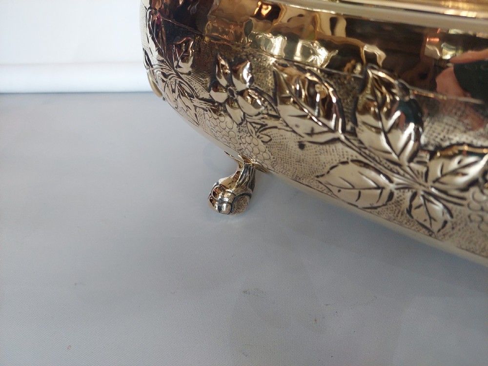 Late 19thC Brass Oval Planter View V