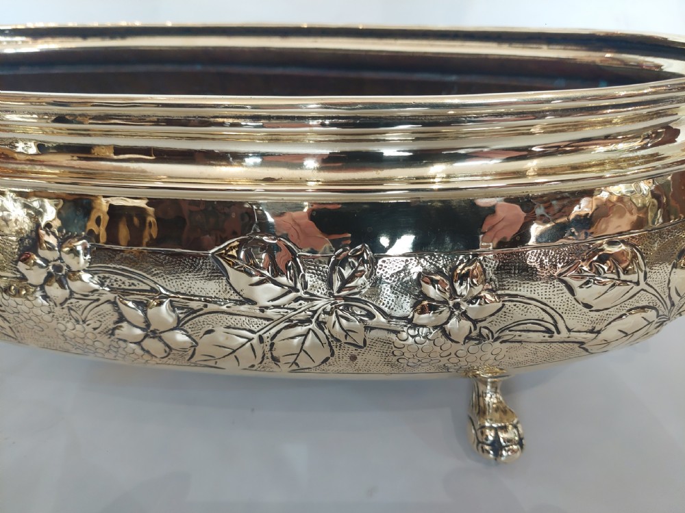 Late 19thC Brass Oval Planter View VI
