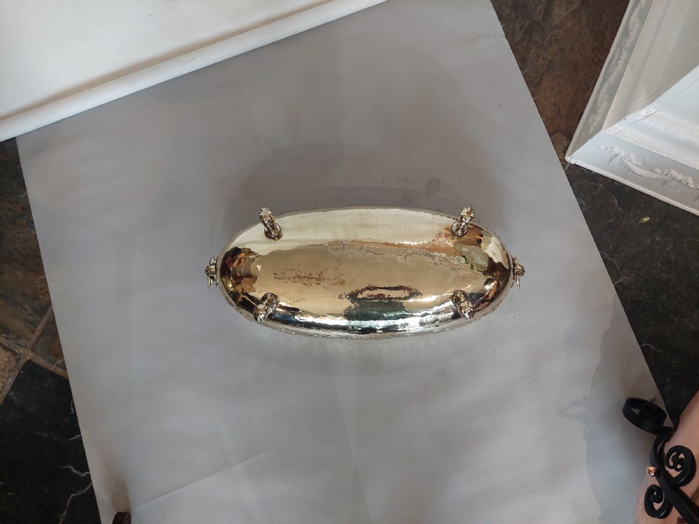 Late 19thC Brass Oval Planter View X
