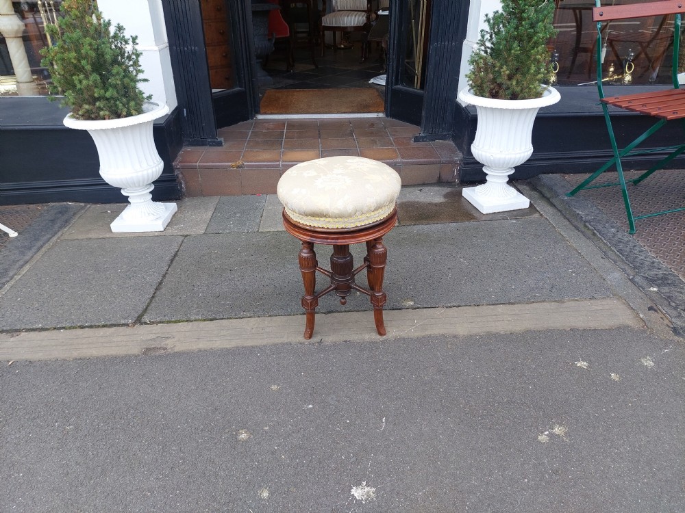 Victorian Walnut Adjustable Stool