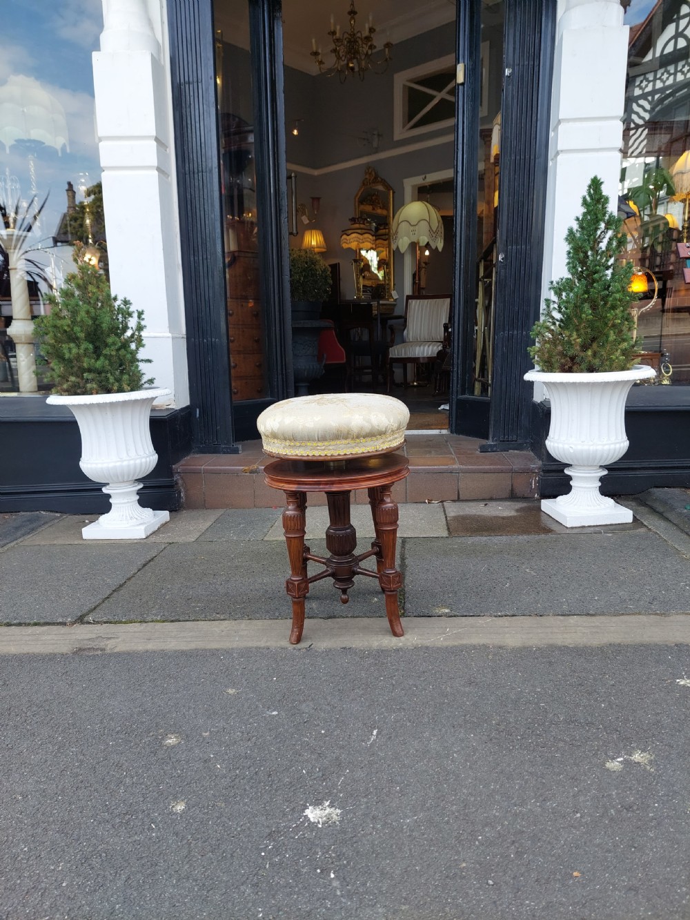 Victorian Walnut Adjustable Stool View V