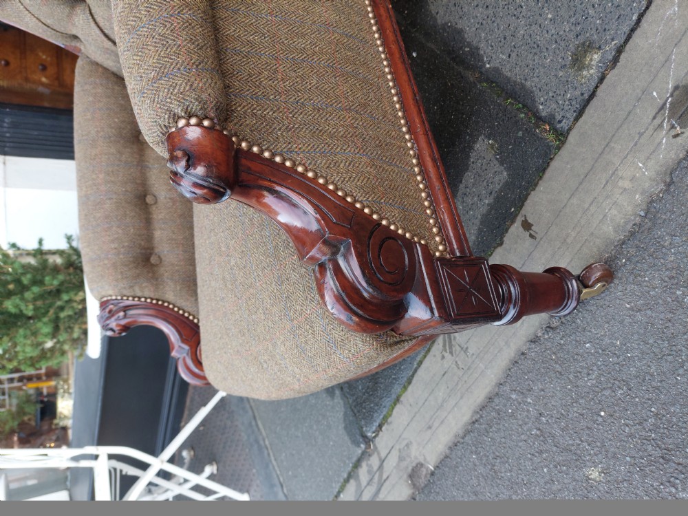 Victorian Mahogany Lounge Armchair View II