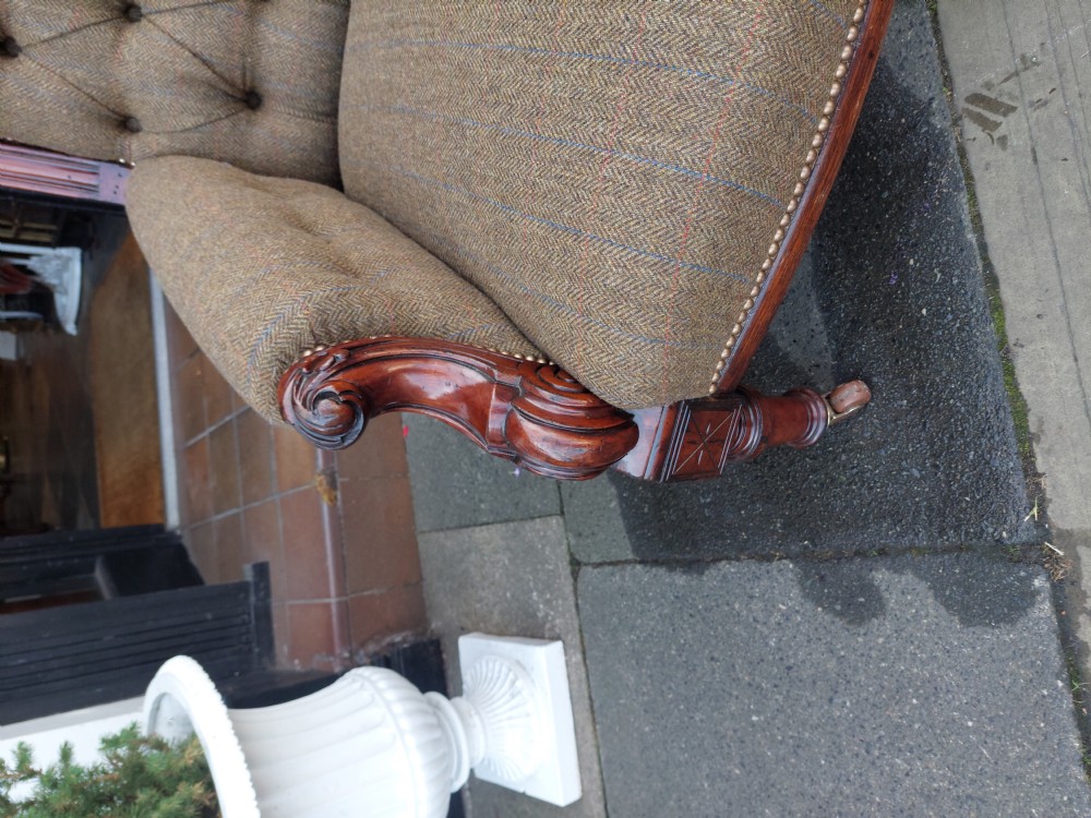 Victorian Mahogany Lounge Armchair View III