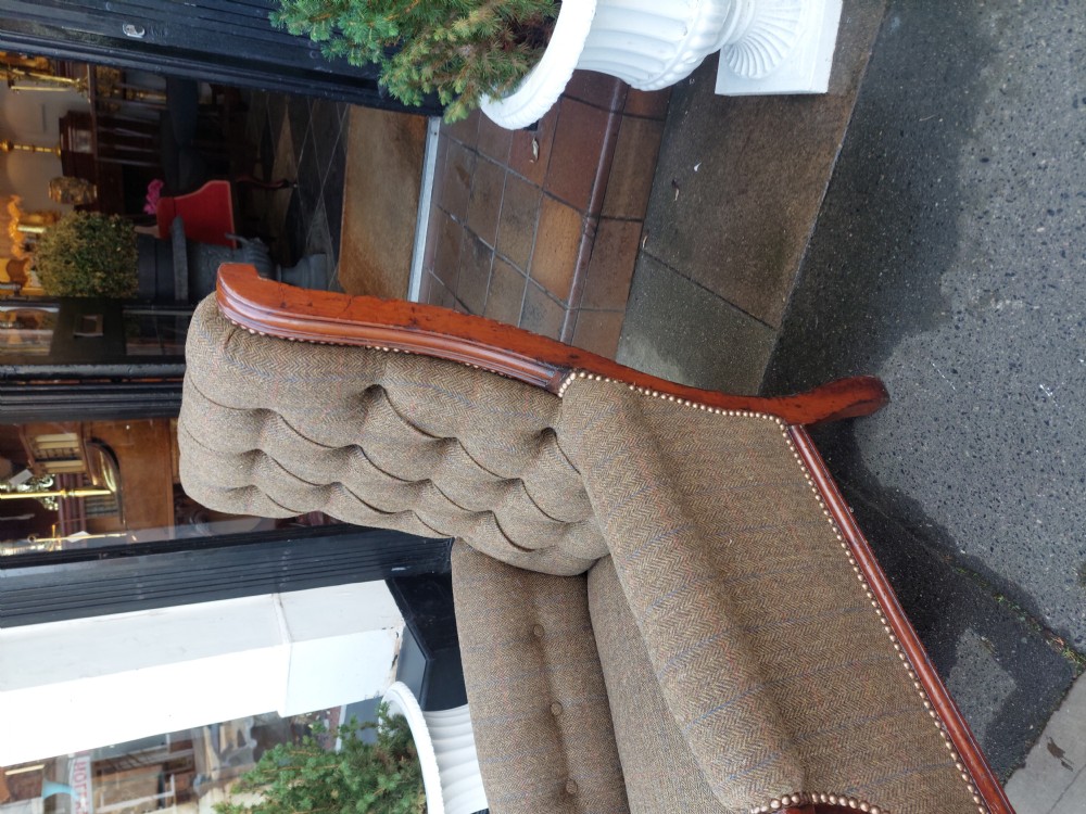 Victorian Mahogany Lounge Armchair View V