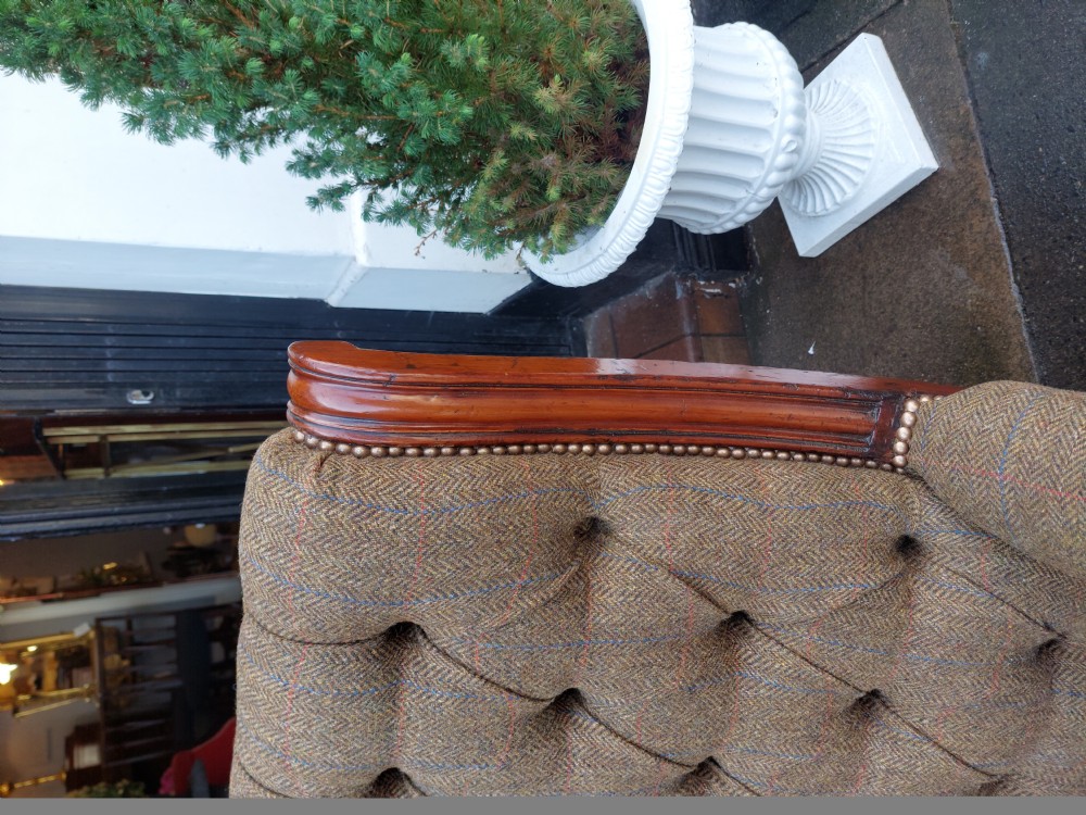 Victorian Mahogany Lounge Armchair View VI