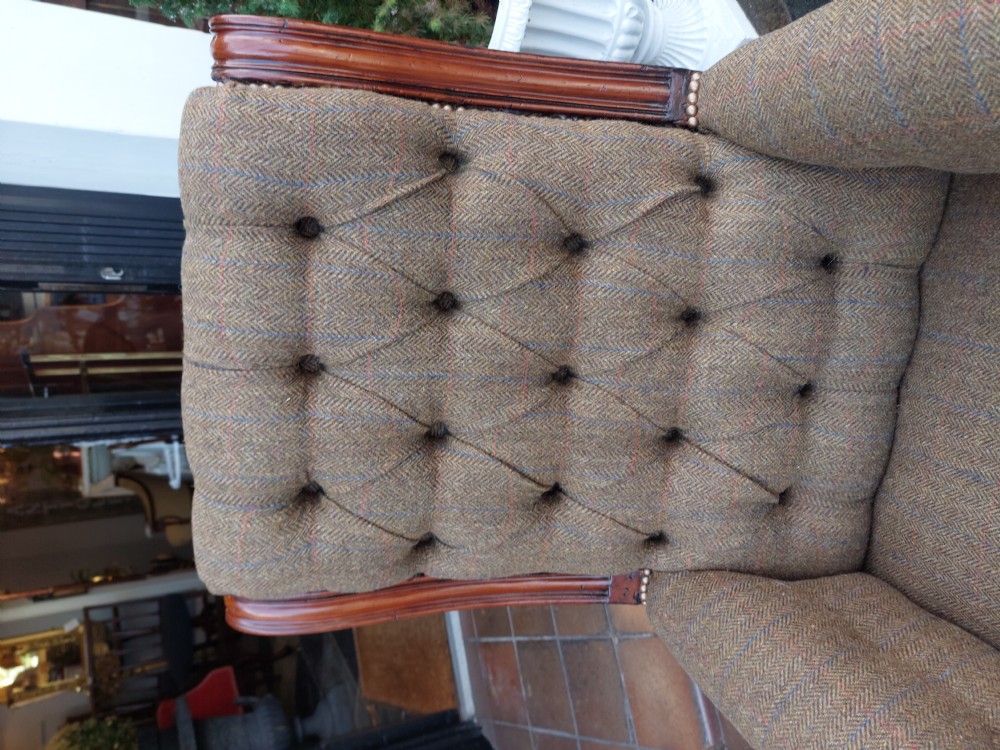 Victorian Mahogany Lounge Armchair View VIII