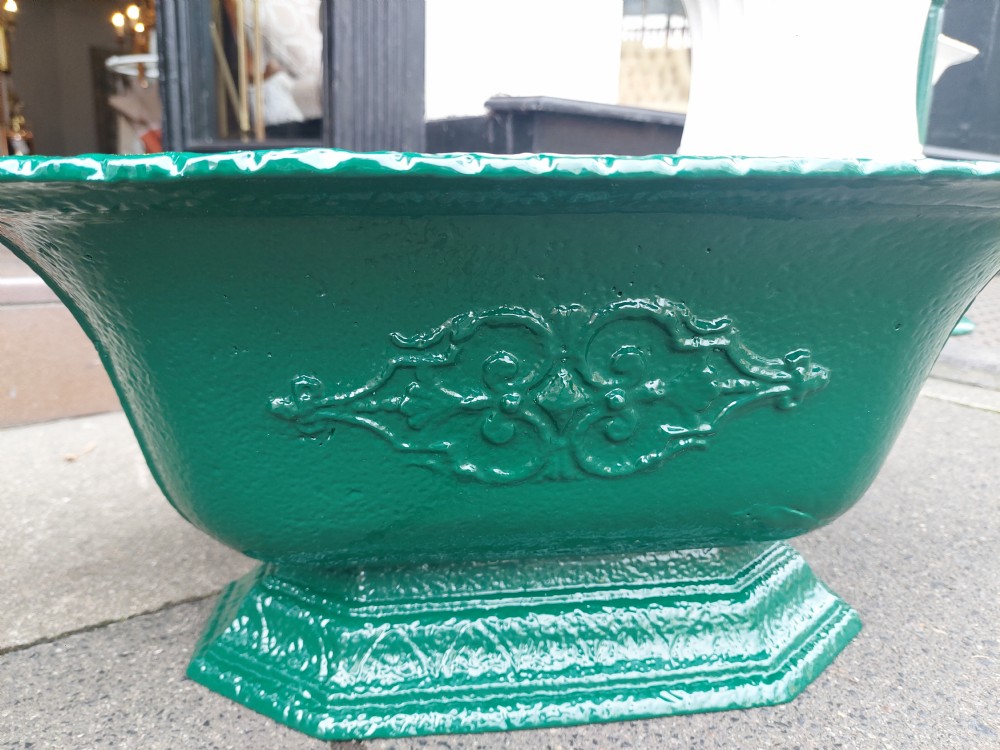 Pair of Early 20thC French Cast Iron Windowsill Planters View V