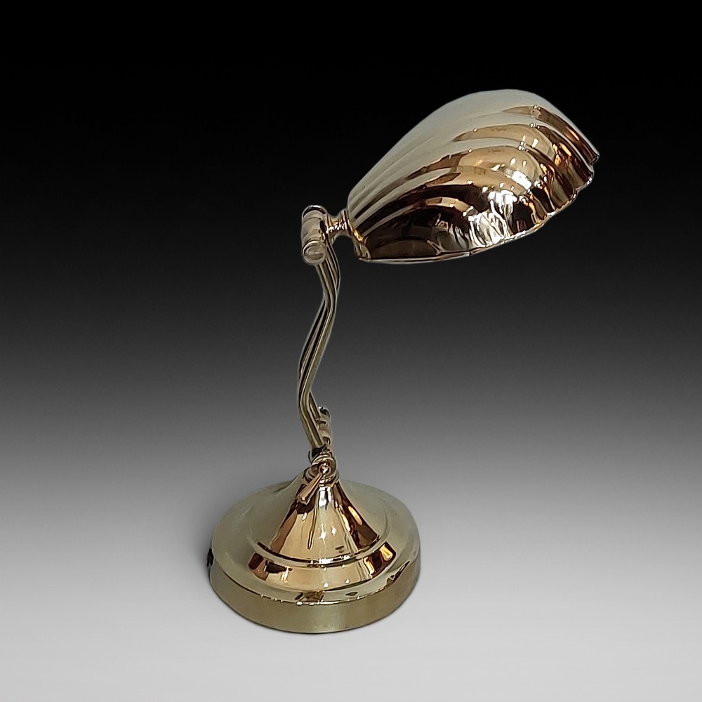 Art Deco Brass Clerk's Desk Lamp 