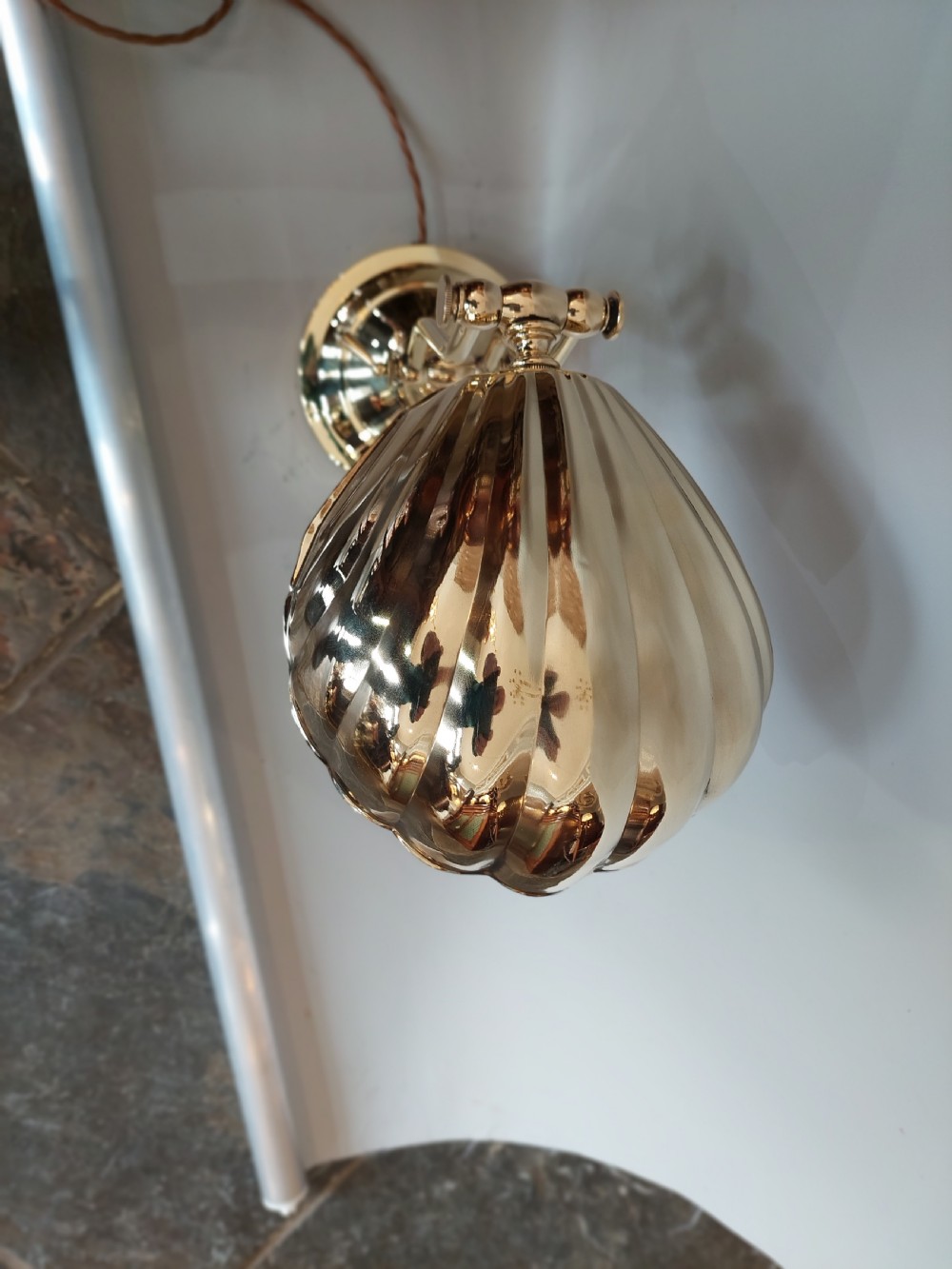 Art Deco Brass Clerk's Desk Lamp  View II