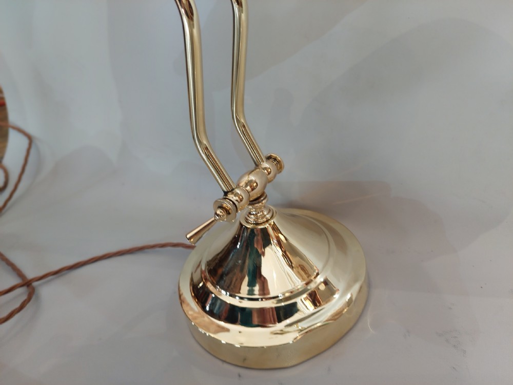 Art Deco Brass Clerk's Desk Lamp  View III
